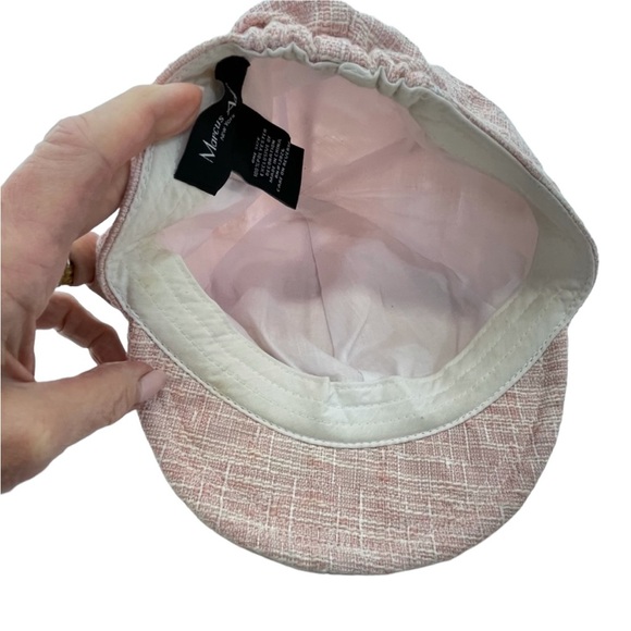 Marcus Adler Newsboy Style Hat Pink & White OSFM - Picture 15 of 16